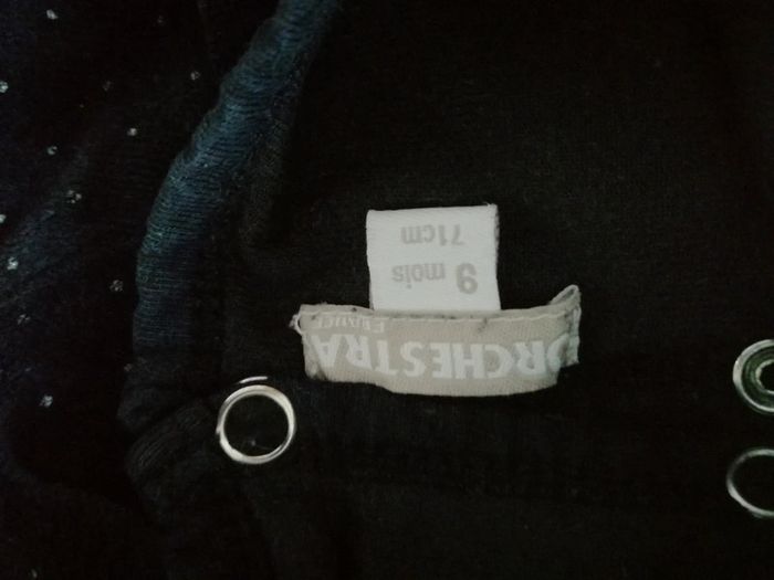 Pyjama noir à pois gris - photo numéro 3