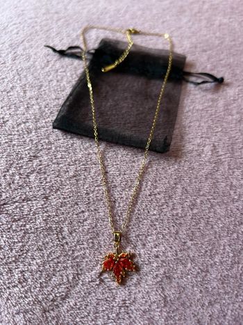 Collier pendentif feuille d’automne 🍁