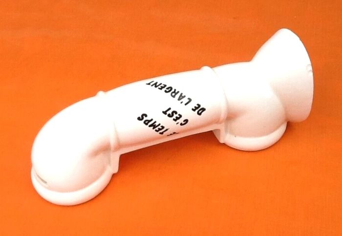 Tirelire Combiné téléphone " Le temps c' est de l' argent " Céramique blanche - photo numéro 5