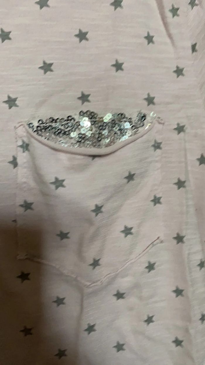 Tee shirt fille 10 ans motif étoile - photo numéro 2