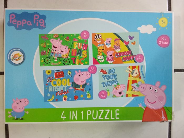 4 puzzles Peppa Pig 3 ans et +