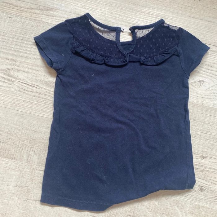 T shirt fille avec effet dentelle au dos - photo numéro 3