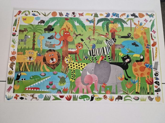 Djeco puzzle observation 35 pieces avec poster - jungle - photo numéro 4