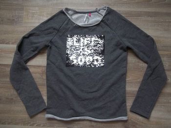Sweat rouloté magique "Life is good" gris Orchestra 14 ans (Orch1)