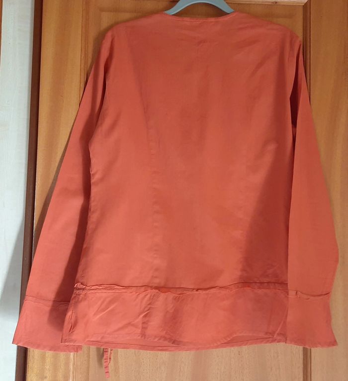 Blouse manches longues orange Promod, taille 38 - photo numéro 2