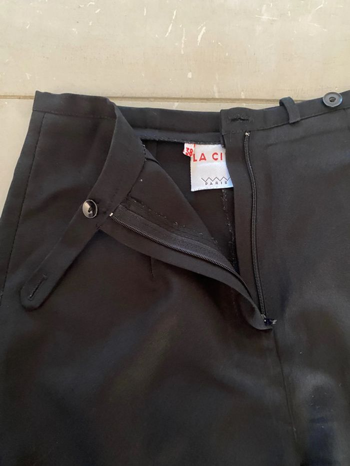 Pantalon La City noir coupe droite longueur 3/4 taille 38 - photo numéro 16