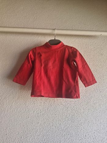 🌸 T-shirt manches longues bébé fille ou garçon mixte Rouge 9 mois Tissaia (leclerc) 🌸