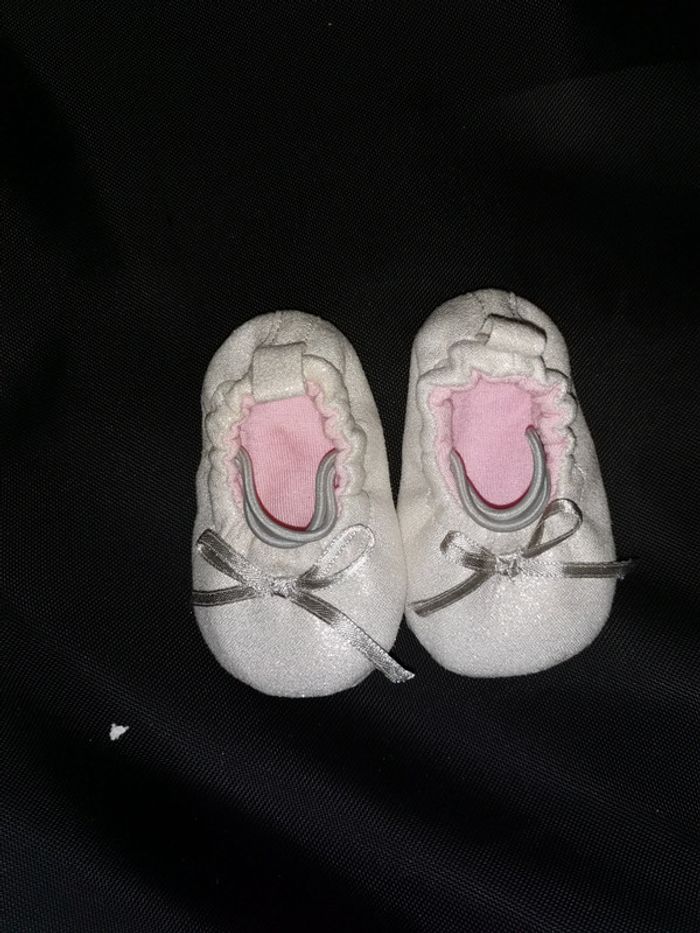 Ballerine argent paillettes 0/3mois