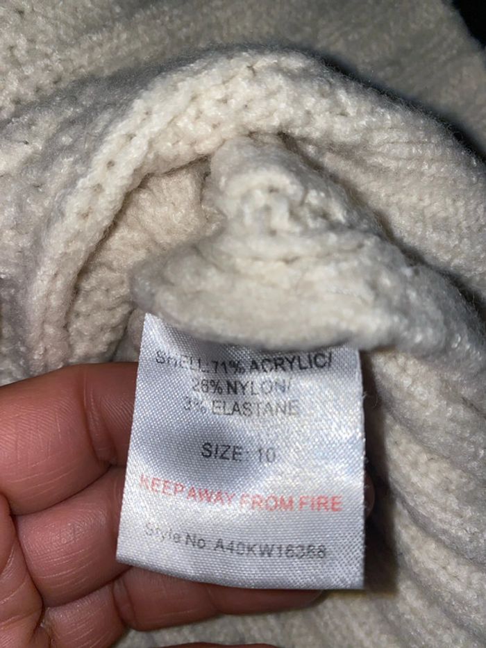 Superbe Pull Crème Torsadée Taille 38 - photo numéro 9