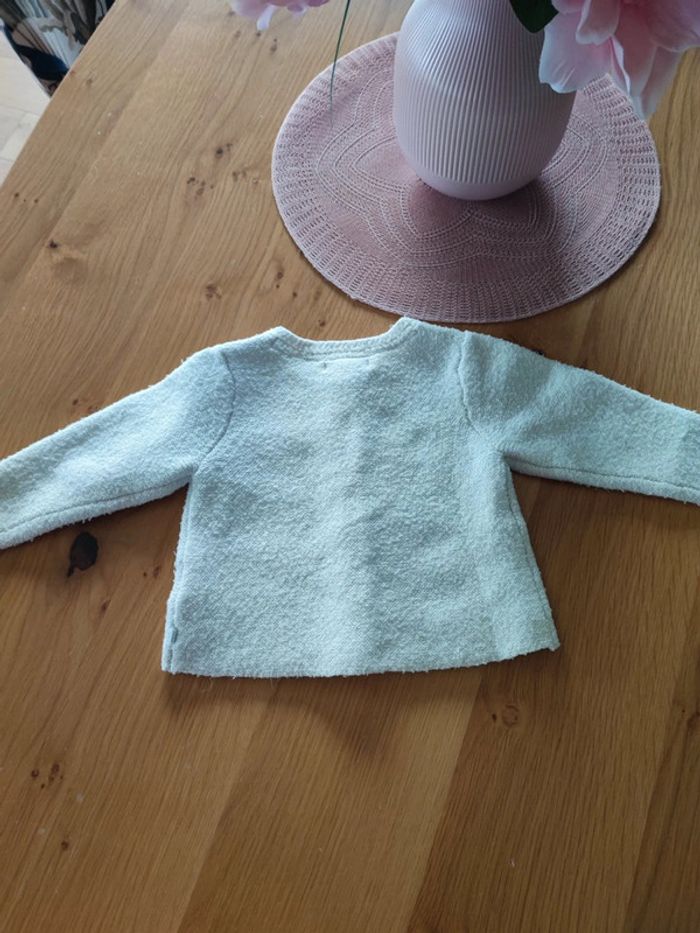 Gilet épais obaibi blanc paillette 12 mois - photo numéro 4