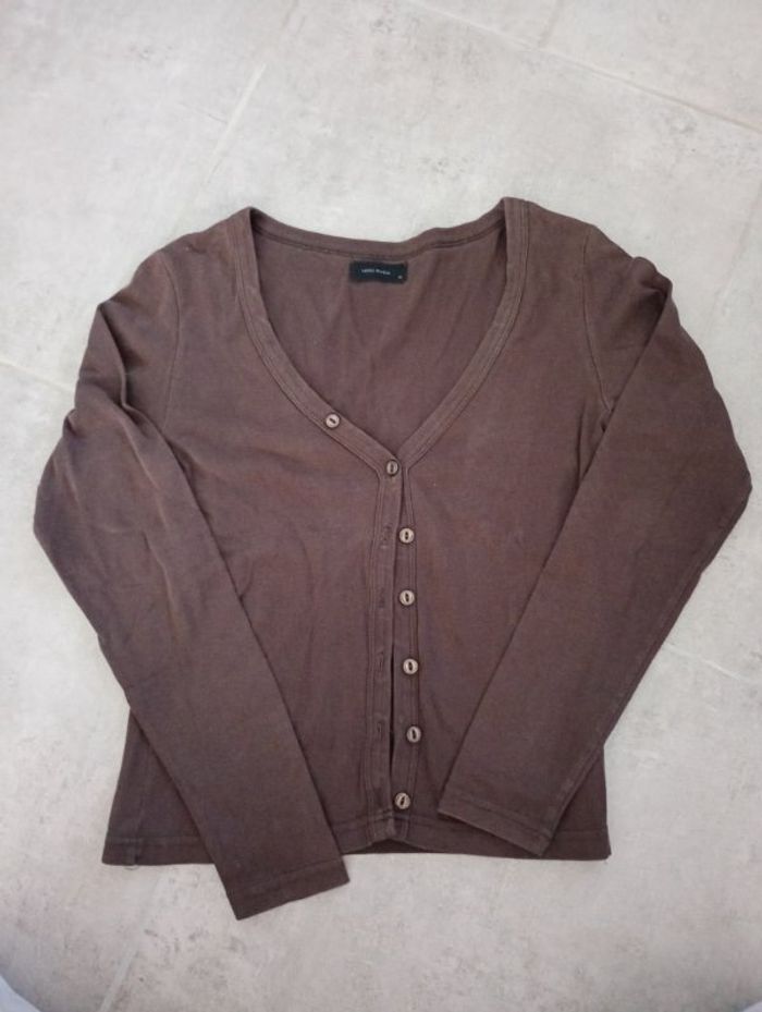 Teeshirt manche longue marron