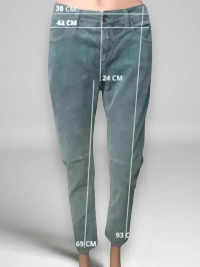 Jean effet velours CLOSED ,coupe slim crop ,taille mi-haute ,extensible - photo numéro 11