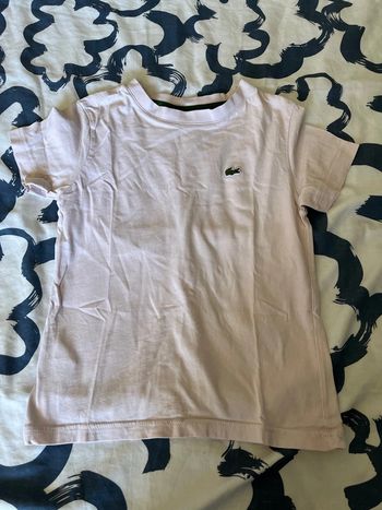 tee shirt lacoste rose pale 8 ans