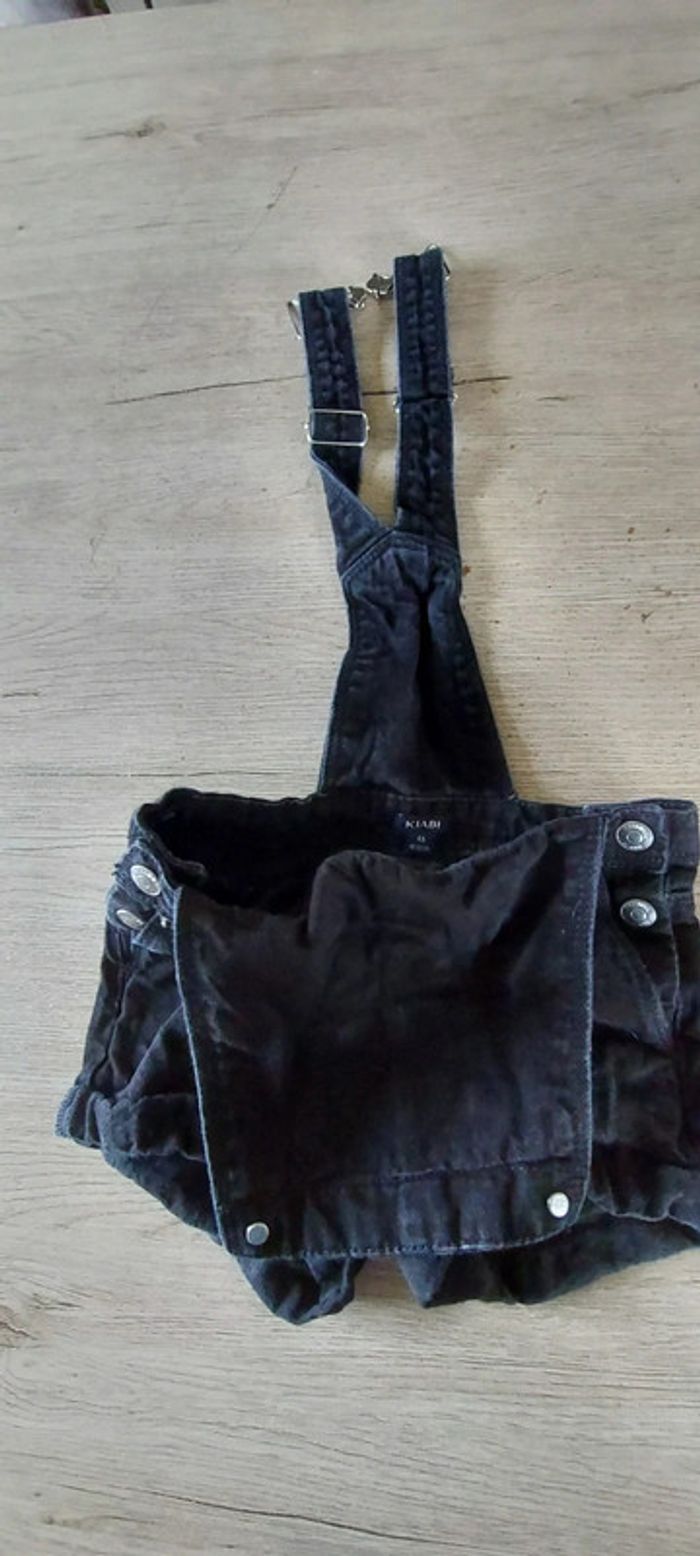 Salopette short en jean s noir, Kiabi, 3/4 ans, nickel - photo numéro 5