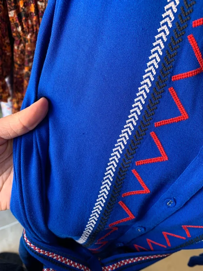 Robe bleu électrique brodée Les Petites taille S neuve - photo numéro 15