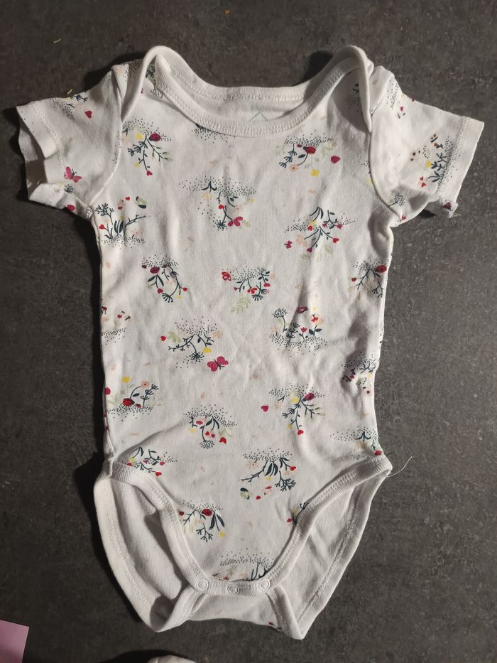 Lot bodies fleuris 12 mois - photo numéro 4