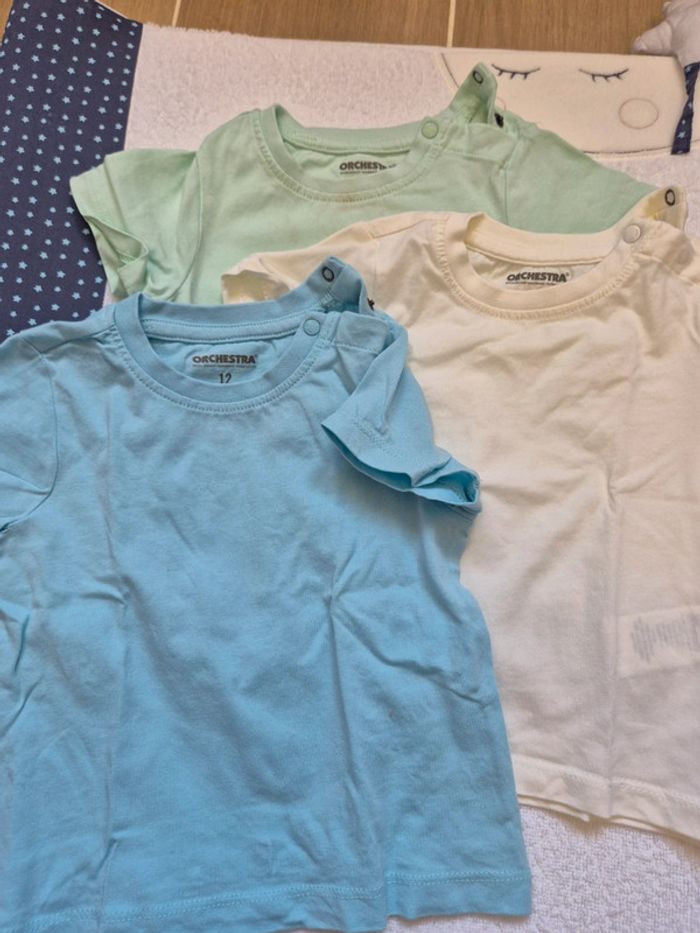 Lot 3 t shirt 12 mois