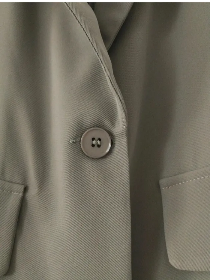 Veste blazer sans manche vert sauge S - photo numéro 2