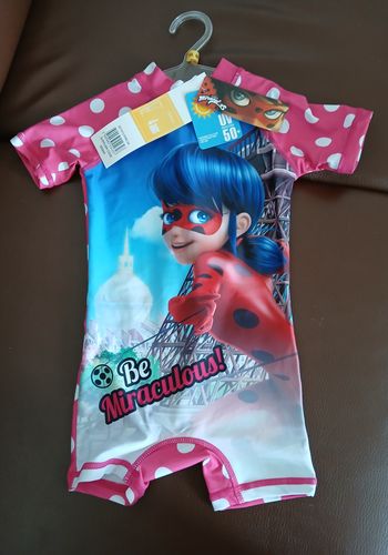 maillot de bain anti uv+50 fille miraculous disney 104 cm 4 ans 