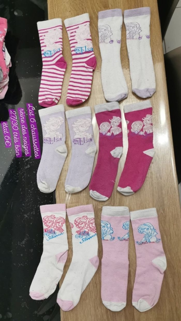 Lot 6 Chaussettes Disney 27 /30