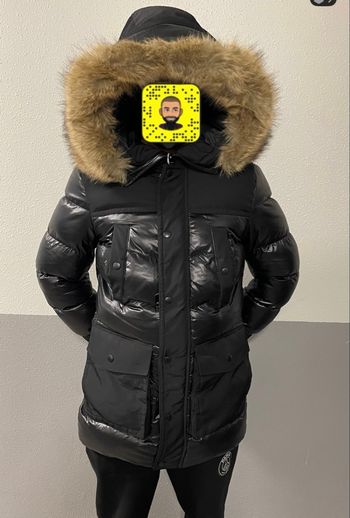 Doudoune bi matière taille M noir 