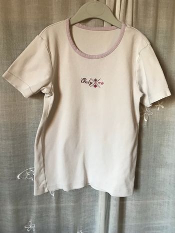 Tricot de corps blanc et lilas 6 ans