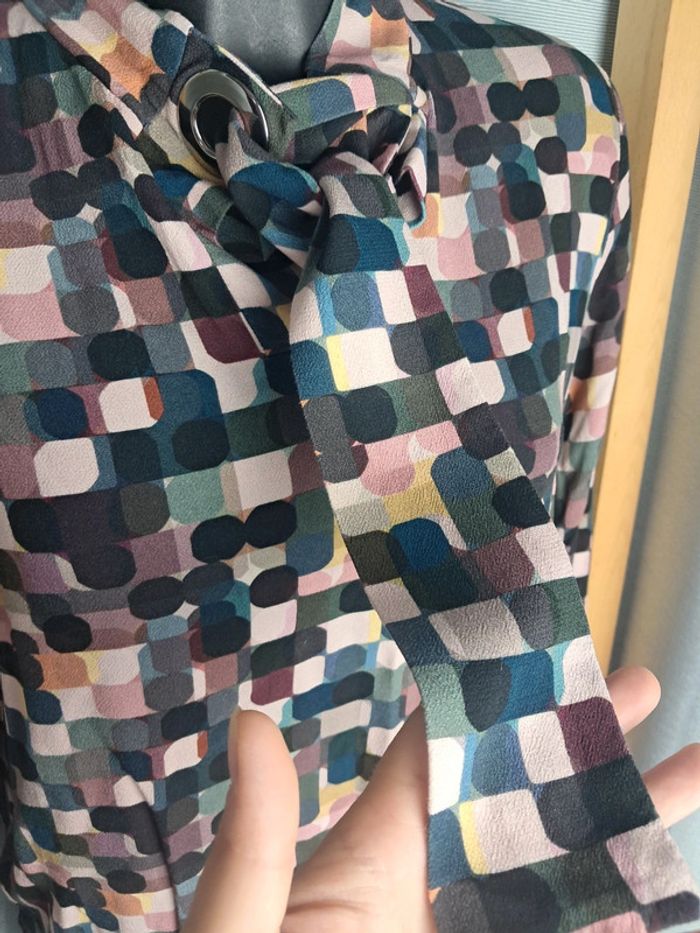Cop copine haut blouse motifs vintage T.36 en tbe - photo numéro 5