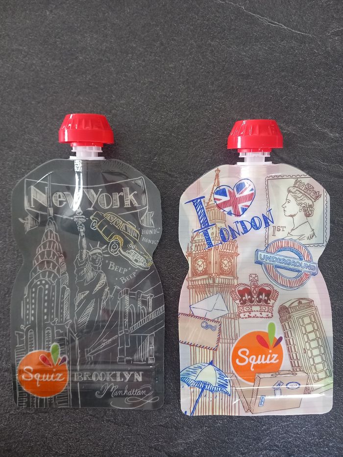 Lot de 2 gourdes Squiz neuves