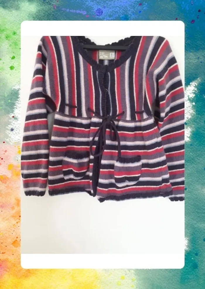 Joli gilet laine et coton 6 ans - photo numéro 2