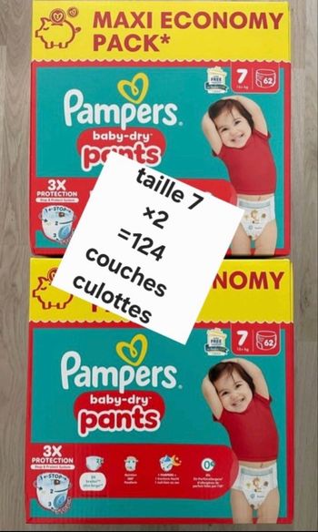 2 cartons de couches taille 7 pants