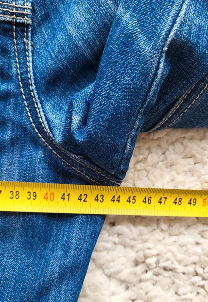 Veste en jean bleue délavée Revers Taille 34 - photo numéro 13