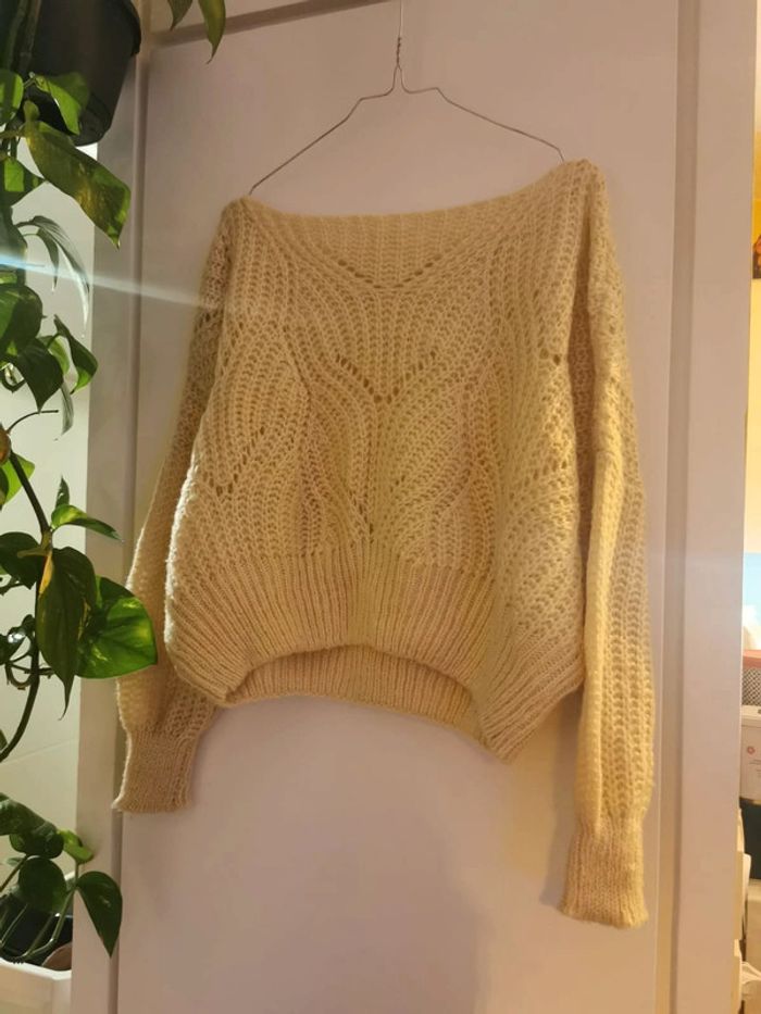 Pull crème/beige - photo numéro 2