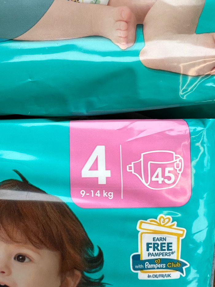 Couche taille 4 Pampers Baby Dey : 180 Couches (4*45) - photo numéro 2