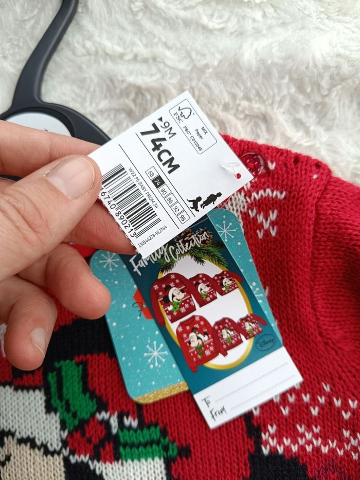 Pull de Noël Minnie Mère Père Noël Fille 9 mois Disney Baby - photo numéro 7