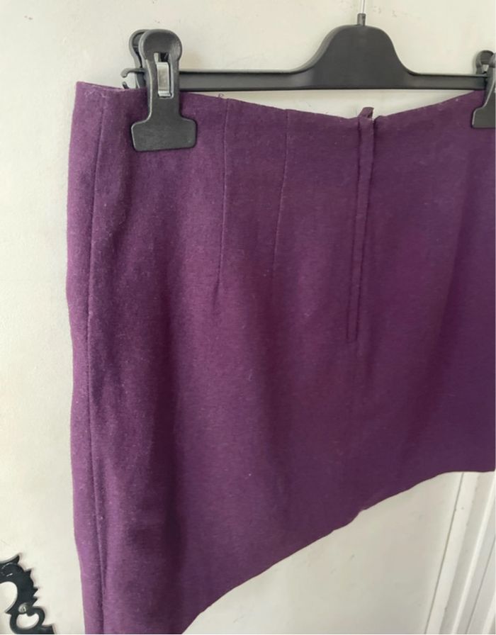 Mini jupe violette laine 42 - photo numéro 7