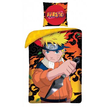 HOUSSE DE COUETTE  + TAIE NARUTO 140x200cm - NEUF