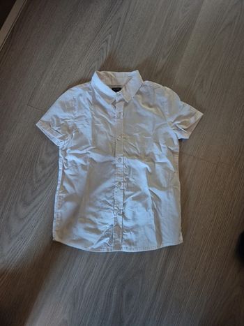 Chemise blanche 6 ans manche courte neuve