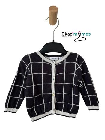 Gilet fin à carreaux, 100% coton - Noukie's 1 mois (56cm)