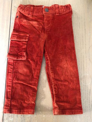 Pantalon brique velours 24 mois