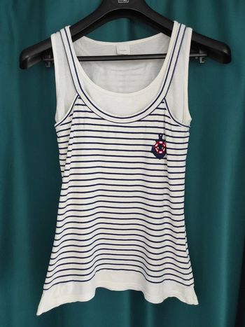 Débardeur marinière camaïeu T2