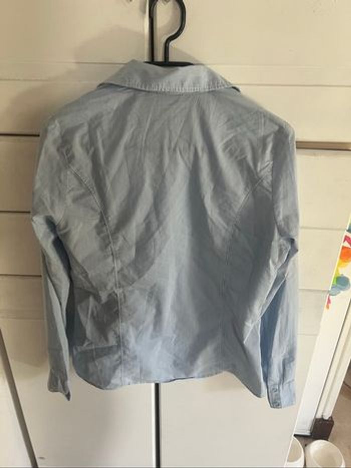Chemise bleu rayé blanche - photo numéro 2