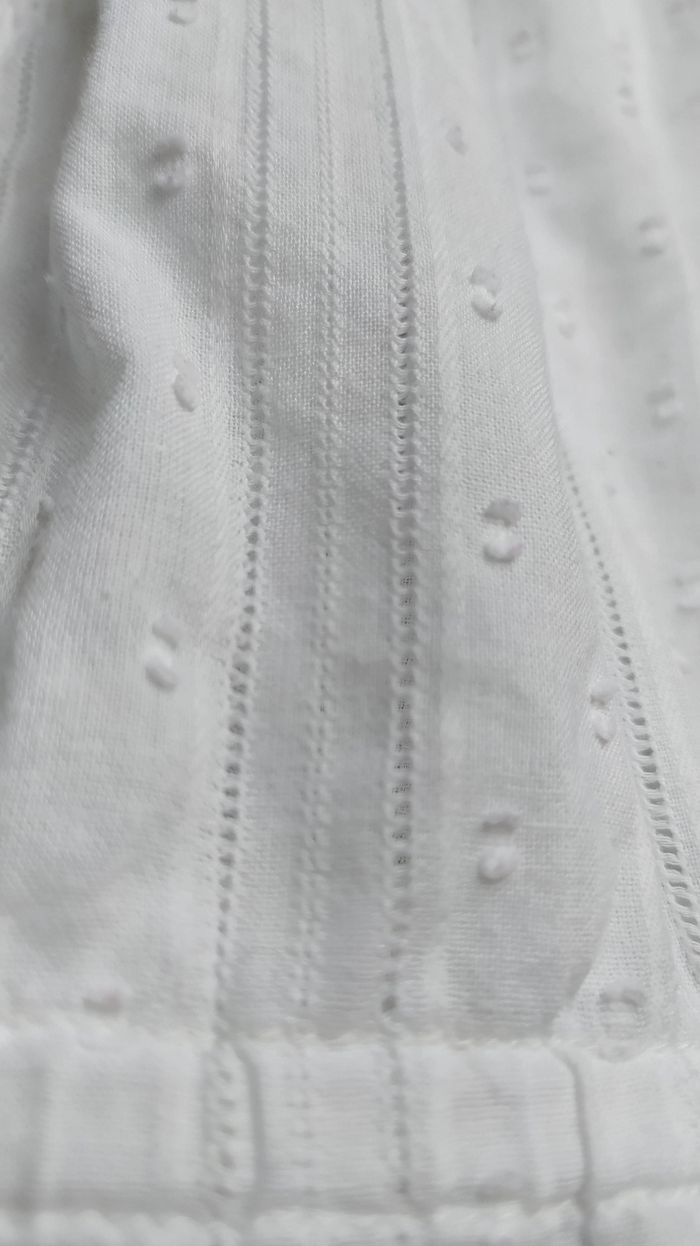 Blouse chemise blanche dentelle et plumetis 5 ans TAO - photo numéro 3