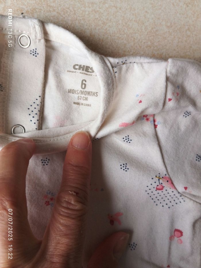 Pyjama coton Orchestra taille 6 mois - photo numéro 2