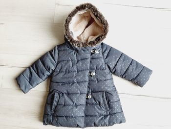 Vêtement bébé fille manteau intérieur moumoute à capuche Obaïbi 18 mois