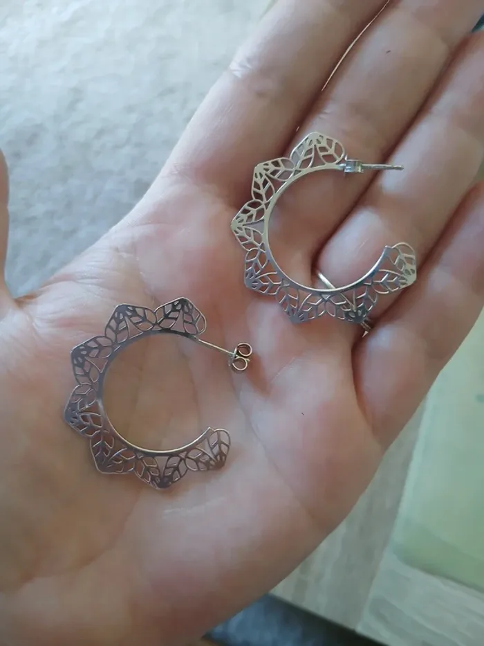 Boucle d oreille creole argent 925 - photo numéro 2