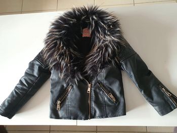 Veste manteau cuir 6 ans