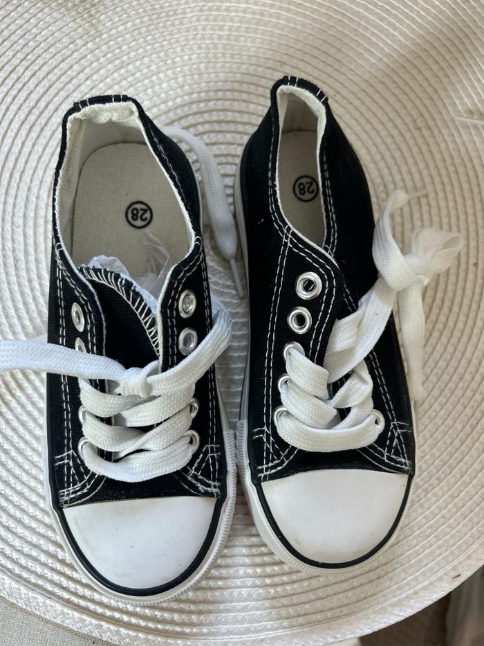 Basket en toile noir