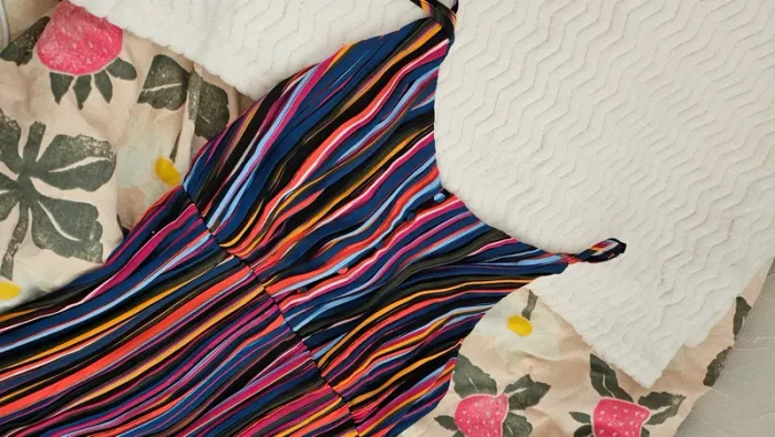Robe longue plissée multicolore taille m neuve - photo numéro 5