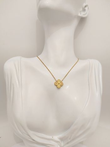 Collier trèfle à quatre feuilles plaqué or 18carats