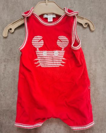 Combishort sans manches bébé garçon 3 mois